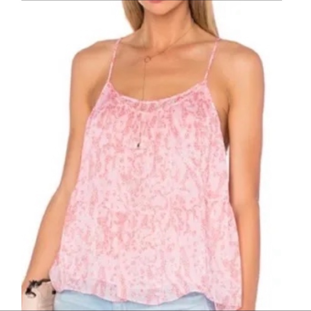 NWT Diane Von Furstenberg Baylee Pink Silk Tank Top